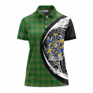 James Irish Clan Women's Polo Shirt Celtic Circle Style Women - Tartan Vibes Clothing