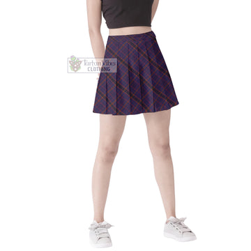 James of Wales Tartan Women's Plated Mini Skirt Cross Style