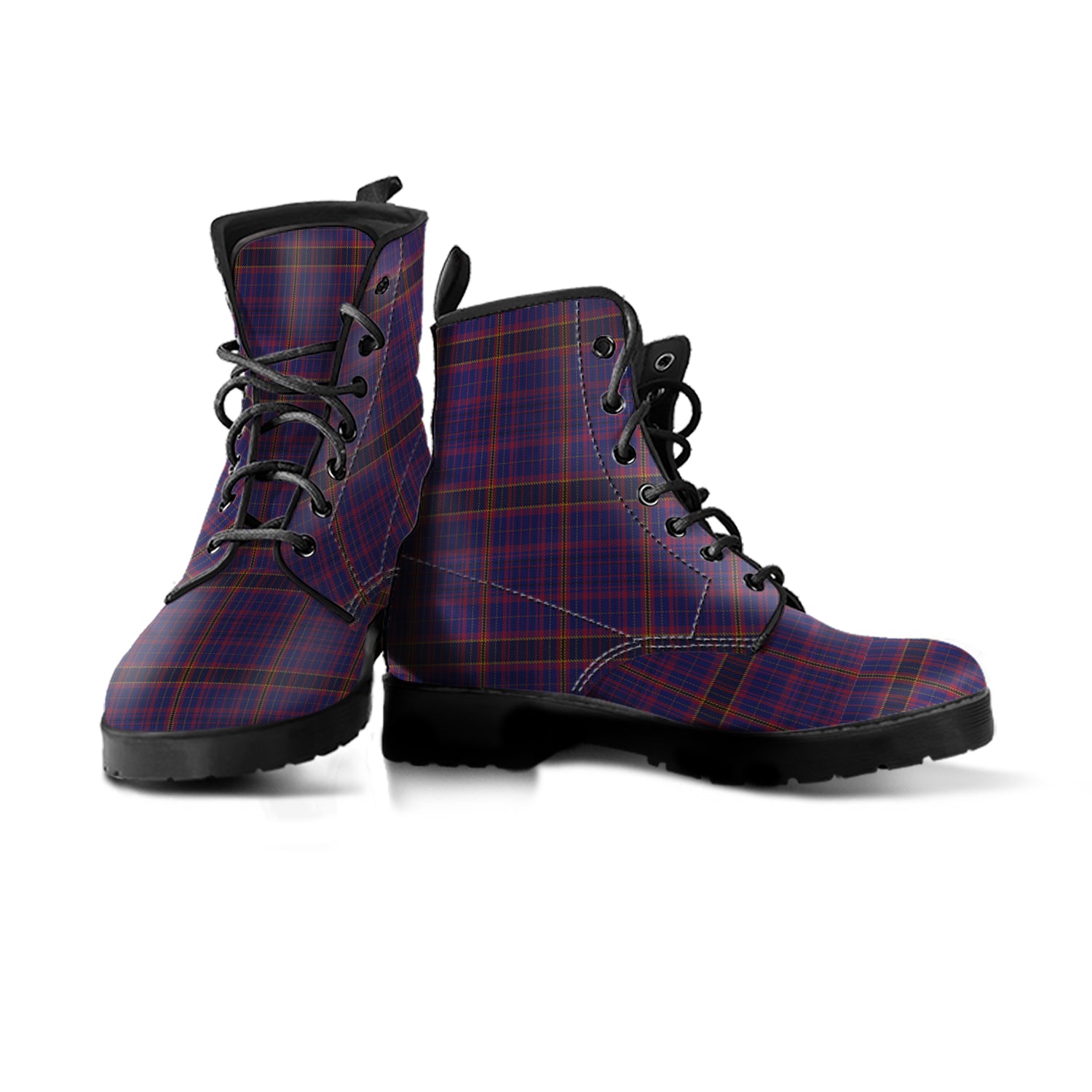 James of Wales Tartan Leather Boots Men' Boots - Tartan Vibes Clothing