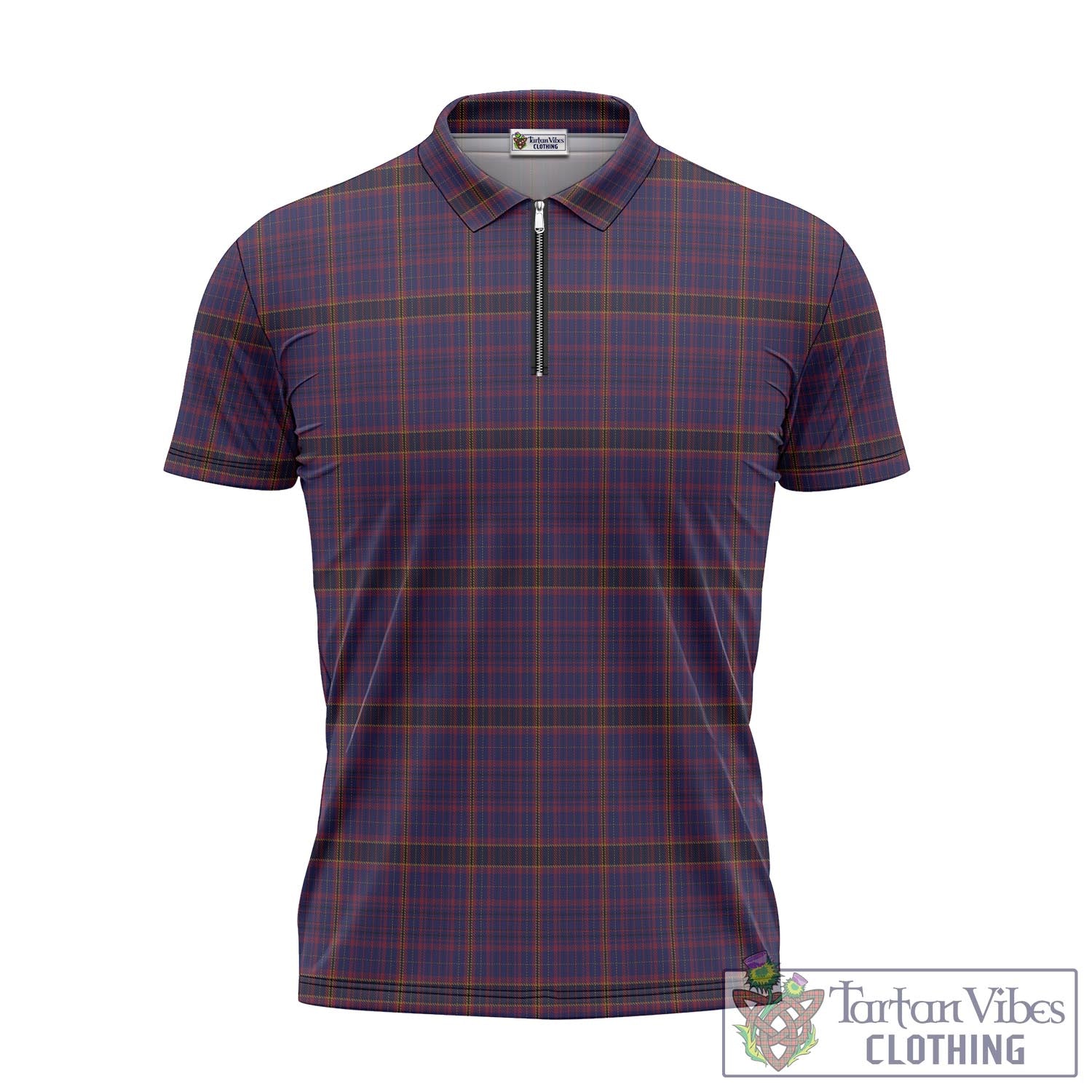 James of Wales Tartan Zipper Polo Shirt - Tartan Vibes Clothing