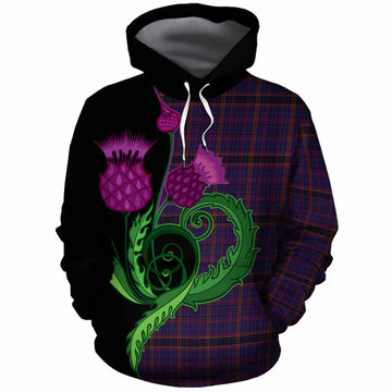 James of Wales Tartan Cotton Hoodie Traditional Scottish Thistle