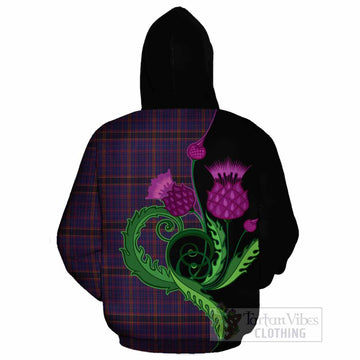 James of Wales Tartan Cotton Hoodie Traditional Scottish Thistle