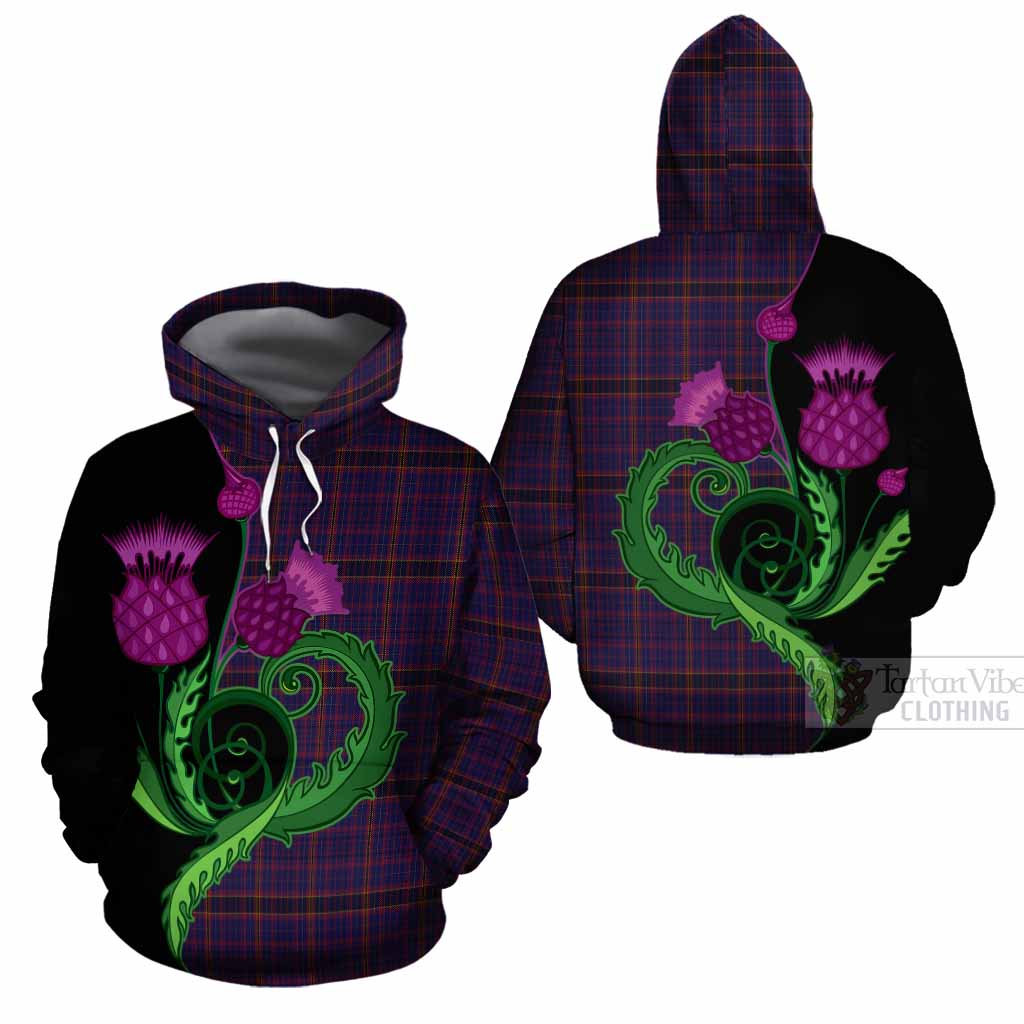 James of Wales Tartan Cotton Hoodie Traditional Scottish Thistle