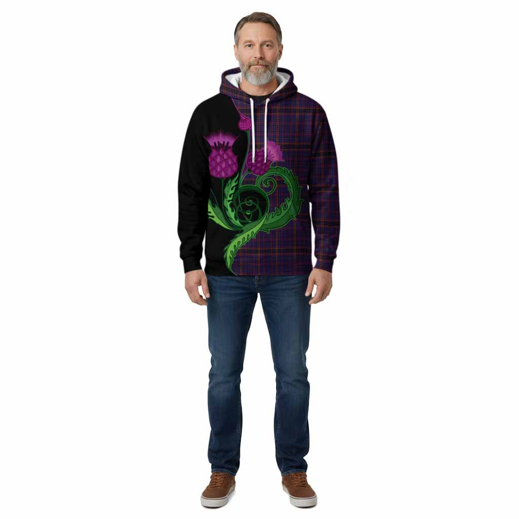 James of Wales Tartan Cotton Hoodie Traditional Scottish Thistle