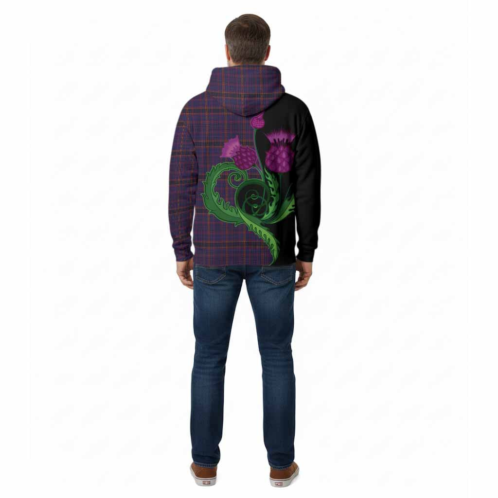 James of Wales Tartan Cotton Hoodie Traditional Scottish Thistle