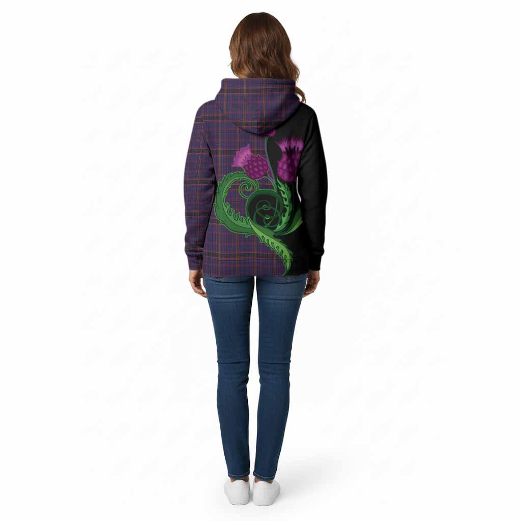 James of Wales Tartan Cotton Hoodie Traditional Scottish Thistle