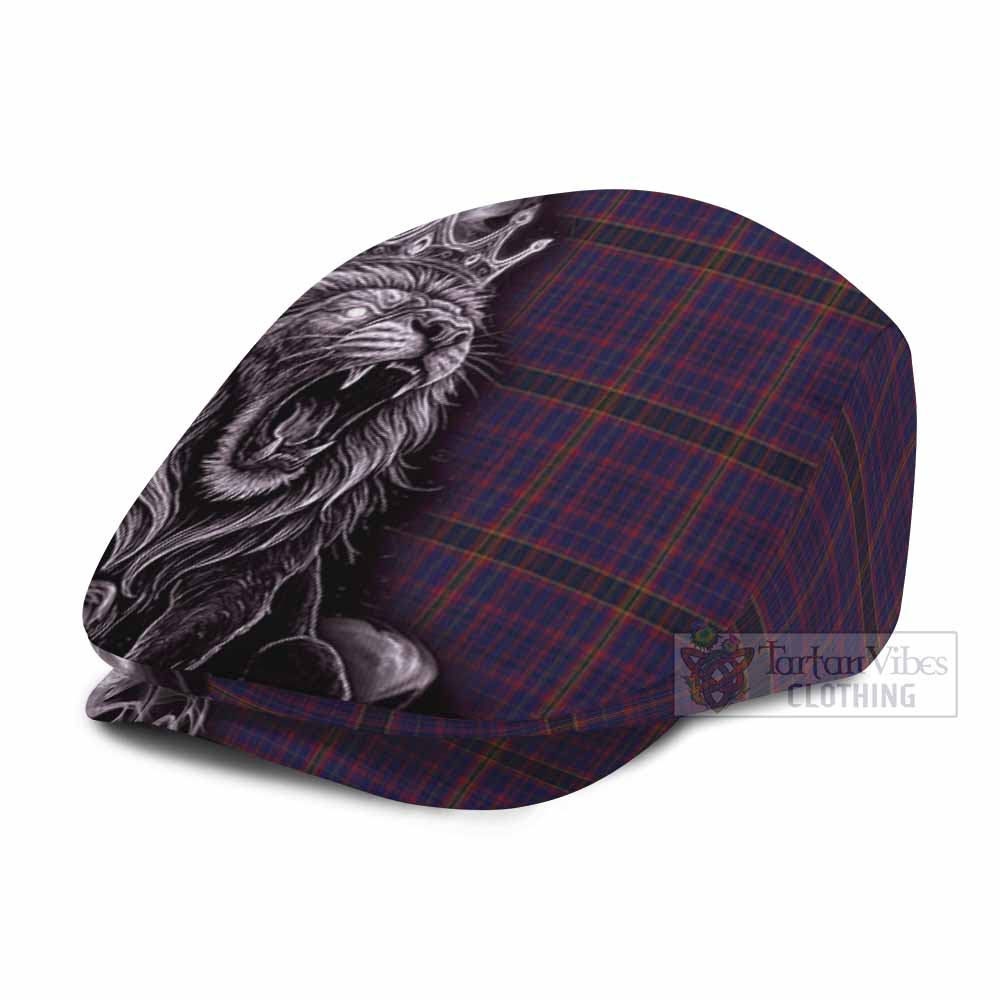 James of Wales Tartan Flat Cap, Jeff Cap Roaring Lion Heritage