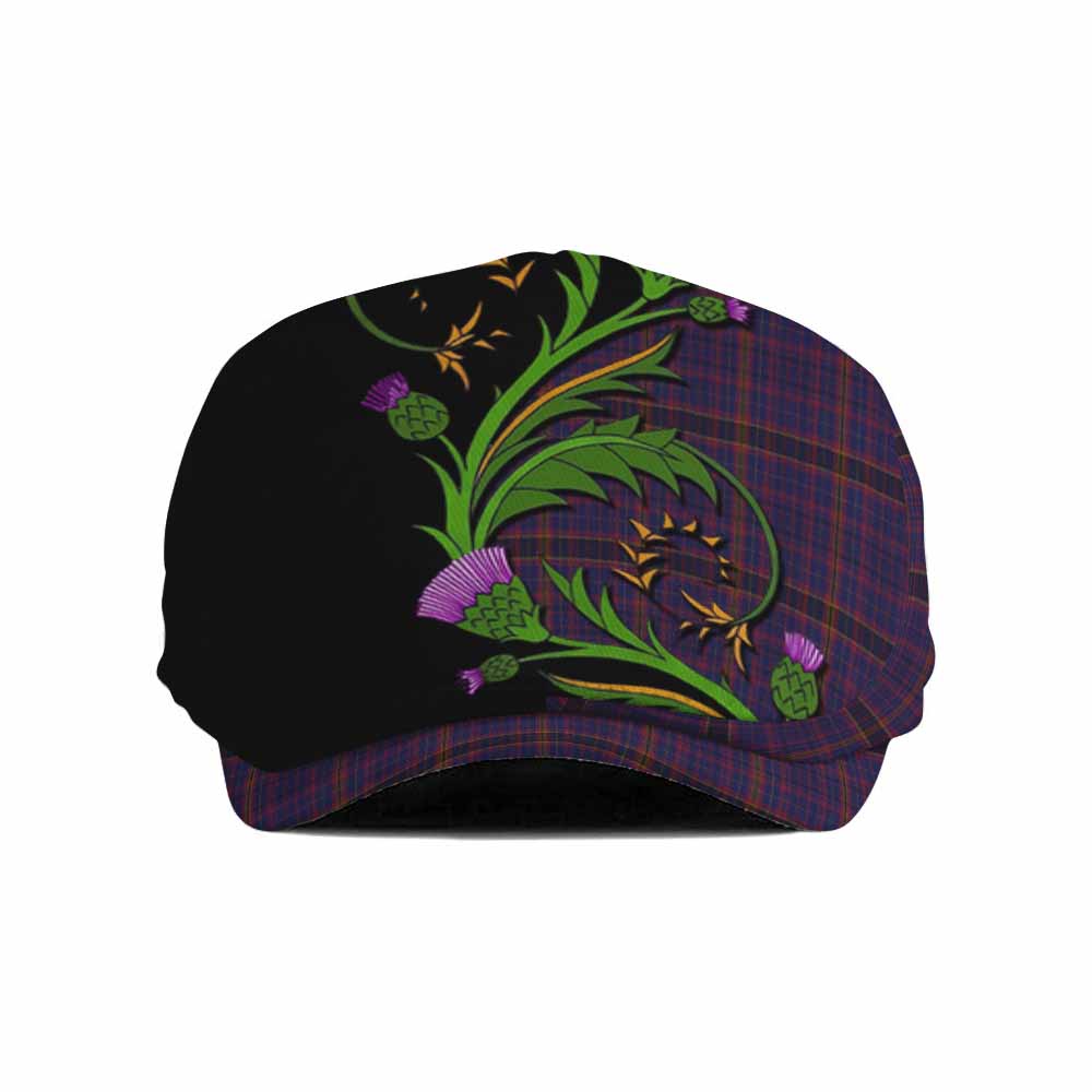 James of Wales Tartan Flat Cap, Jeff Cap Scottish Thistle Pride Heritage Art