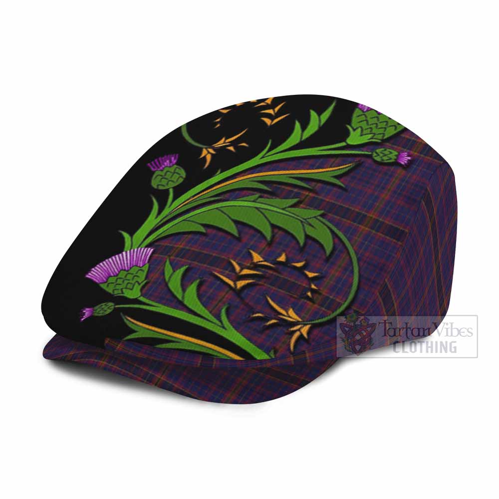 James of Wales Tartan Flat Cap, Jeff Cap Scottish Thistle Pride Heritage Art