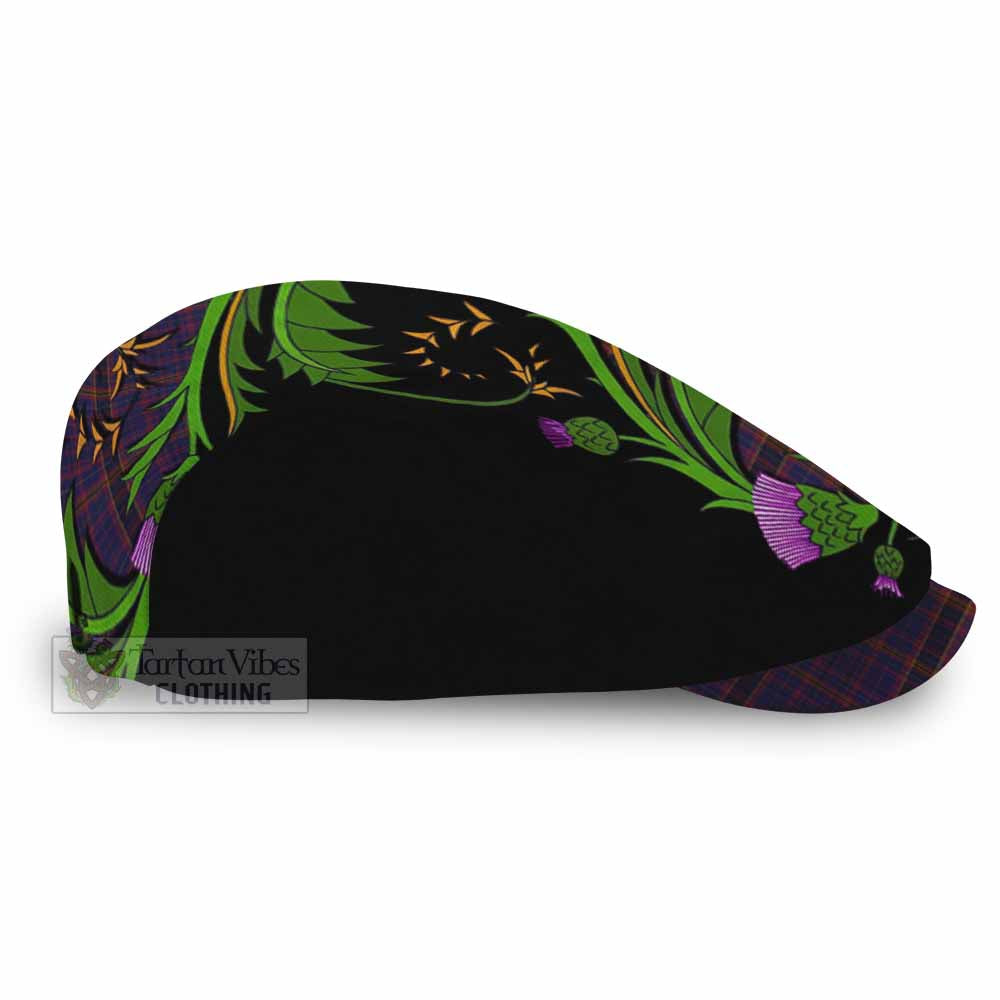 James of Wales Tartan Flat Cap, Jeff Cap Scottish Thistle Pride Heritage Art