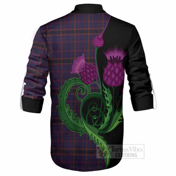 James of Wales Tartan Ghillie Shirt Traditional Scottish Thistle
