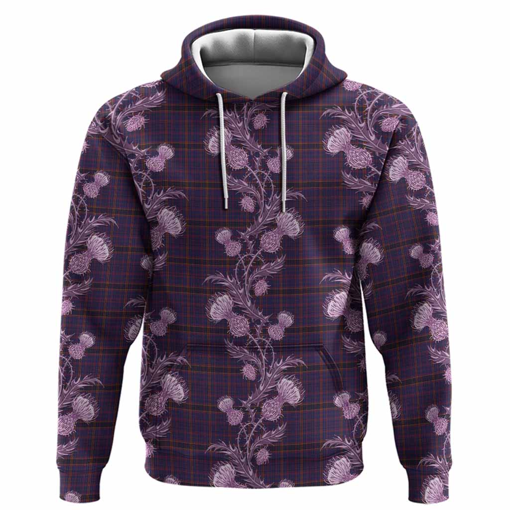 James of Wales Tartan Hoodie Seamless Scottish Thistle Flowers