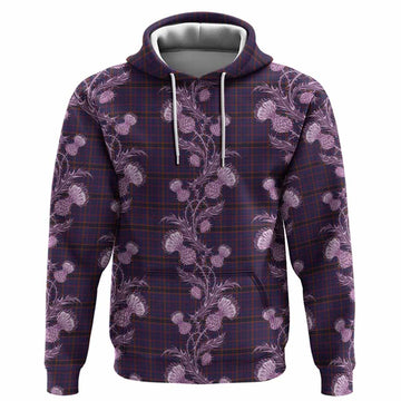 James of Wales Tartan Hoodie Seamless Scottish Thistle Flowers