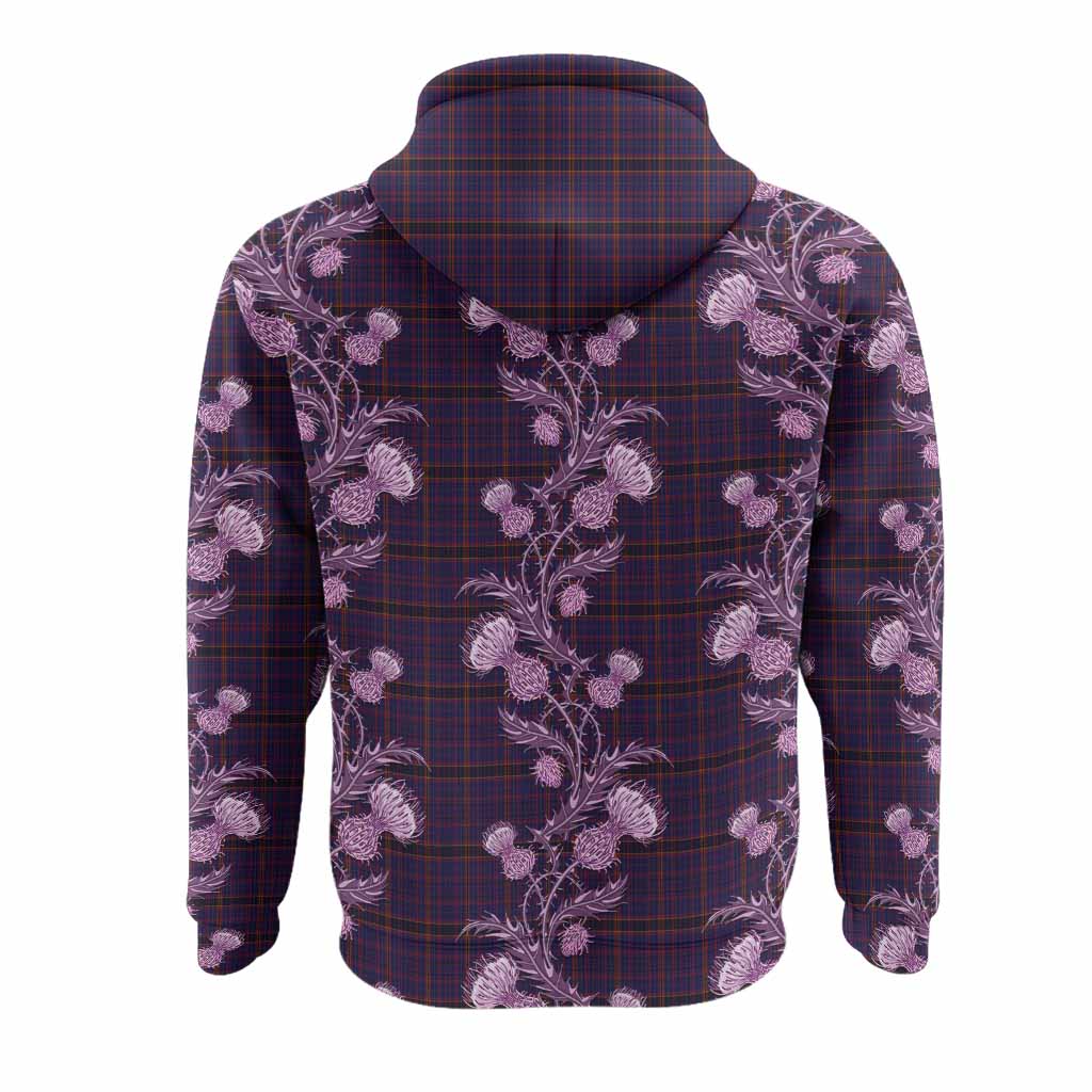 James of Wales Tartan Hoodie Seamless Scottish Thistle Flowers