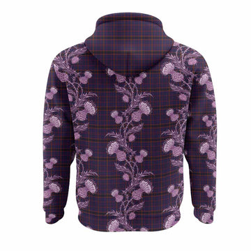 James of Wales Tartan Hoodie Seamless Scottish Thistle Flowers