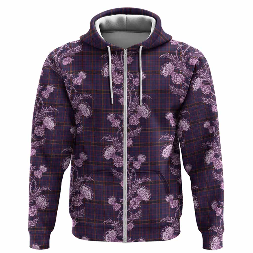 James of Wales Tartan Hoodie Seamless Scottish Thistle Flowers