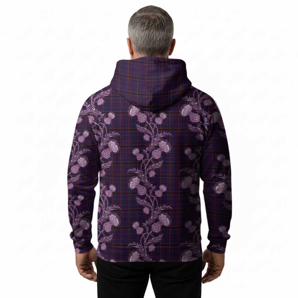 James of Wales Tartan Hoodie Seamless Scottish Thistle Flowers