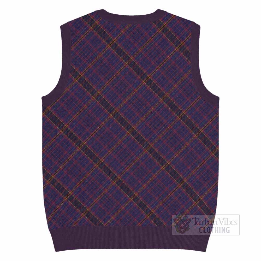 James of Wales Tartan  Knitted V-Neck Vest Cross Style