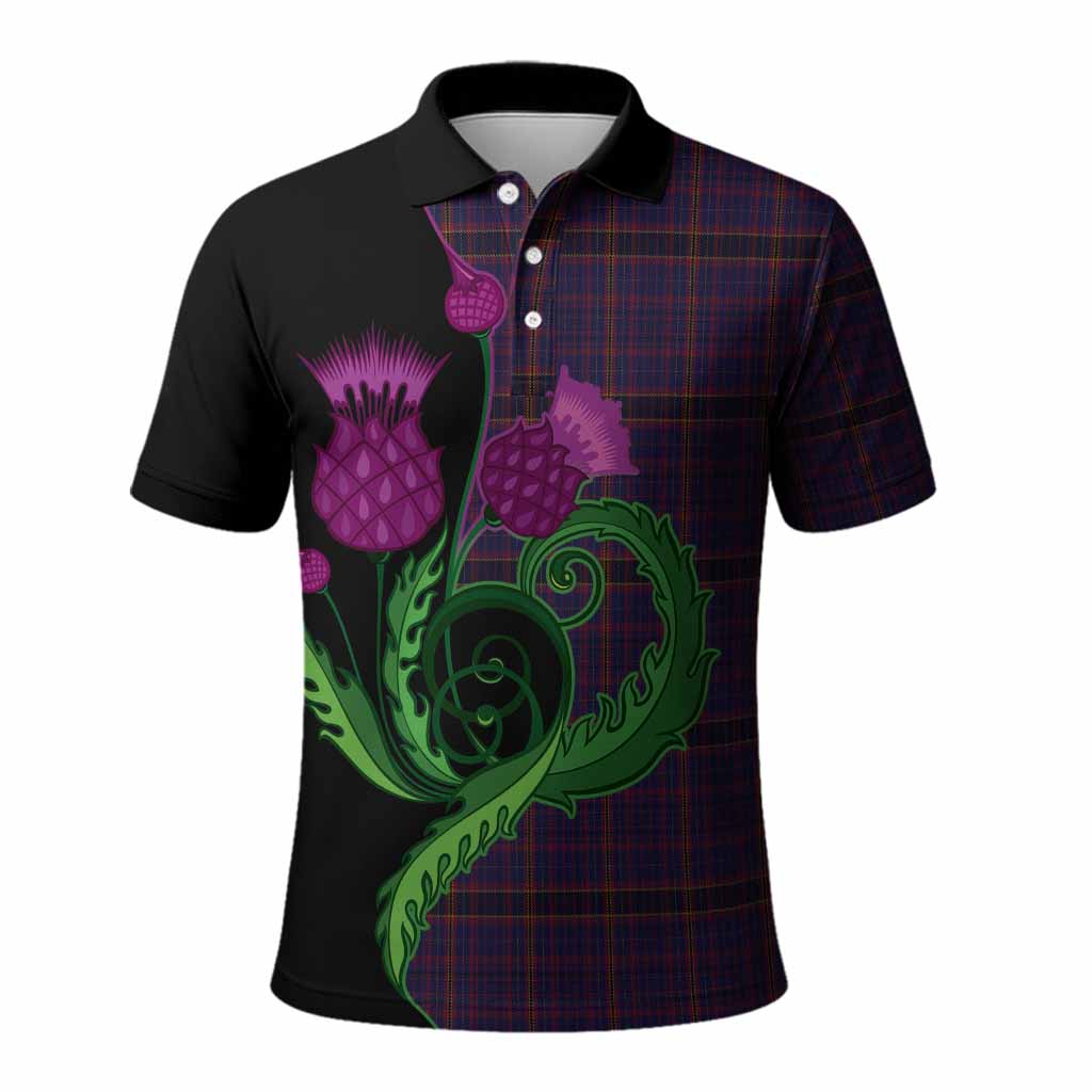 James of Wales Tartan Polo Shirt Traditional Scottish Thistle