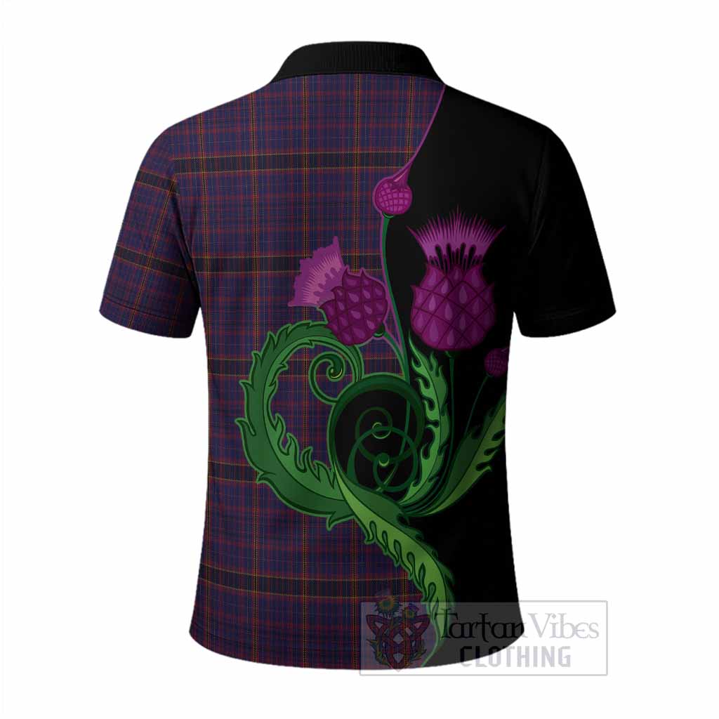 James of Wales Tartan Polo Shirt Traditional Scottish Thistle