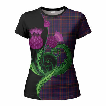 James of Wales Tartan Women T shirt Traditional Scottish Thistle