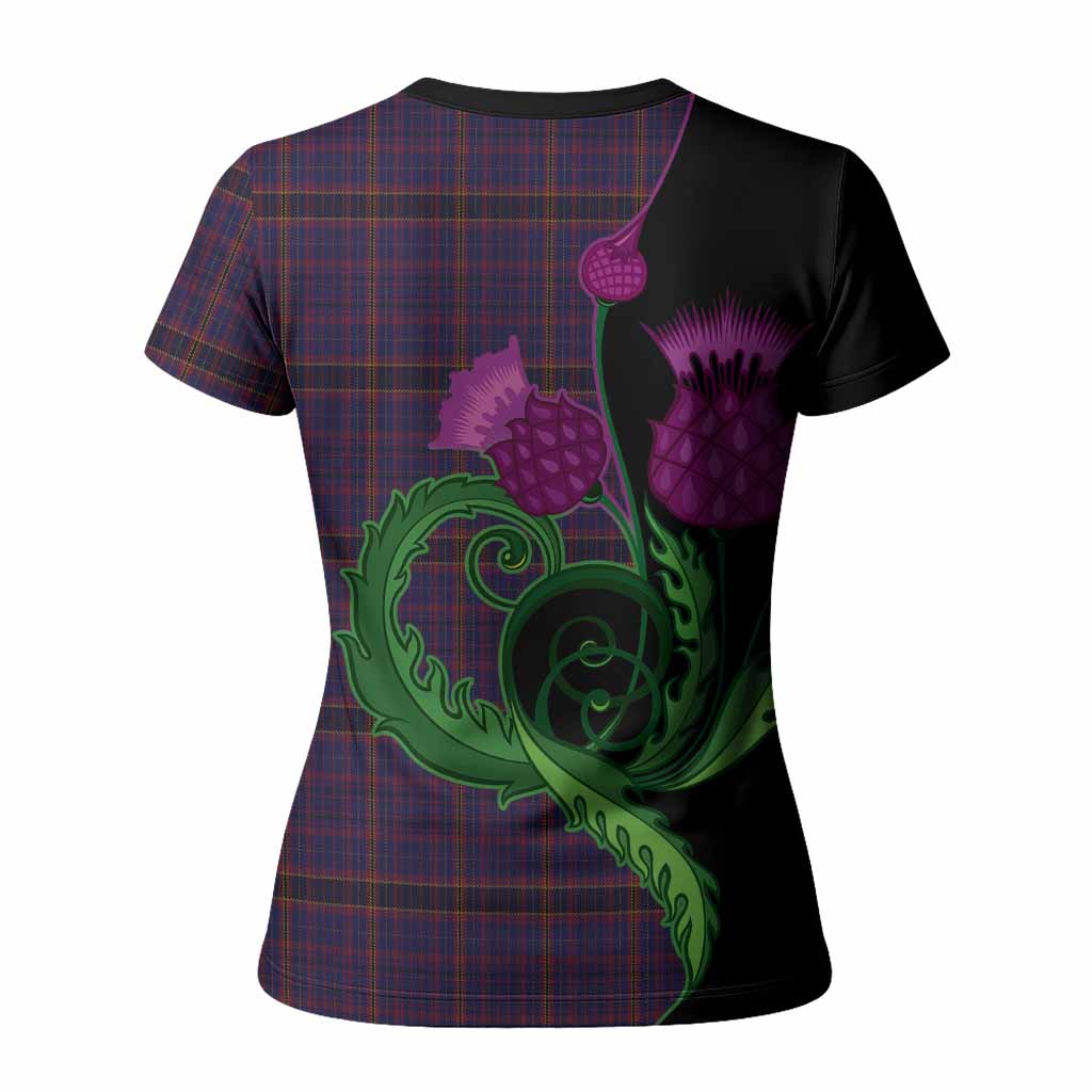 James of Wales Tartan Women T shirt Traditional Scottish Thistle