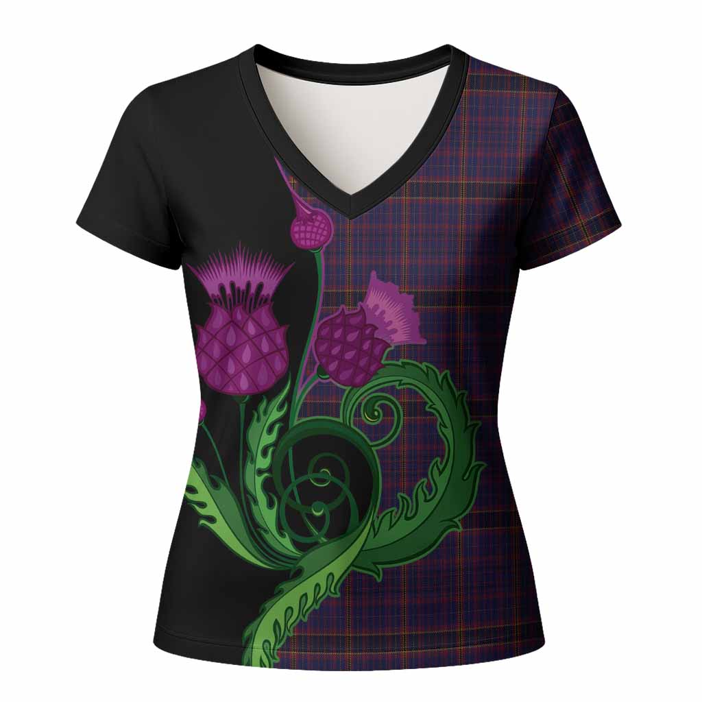 James of Wales Tartan Women T shirt Traditional Scottish Thistle