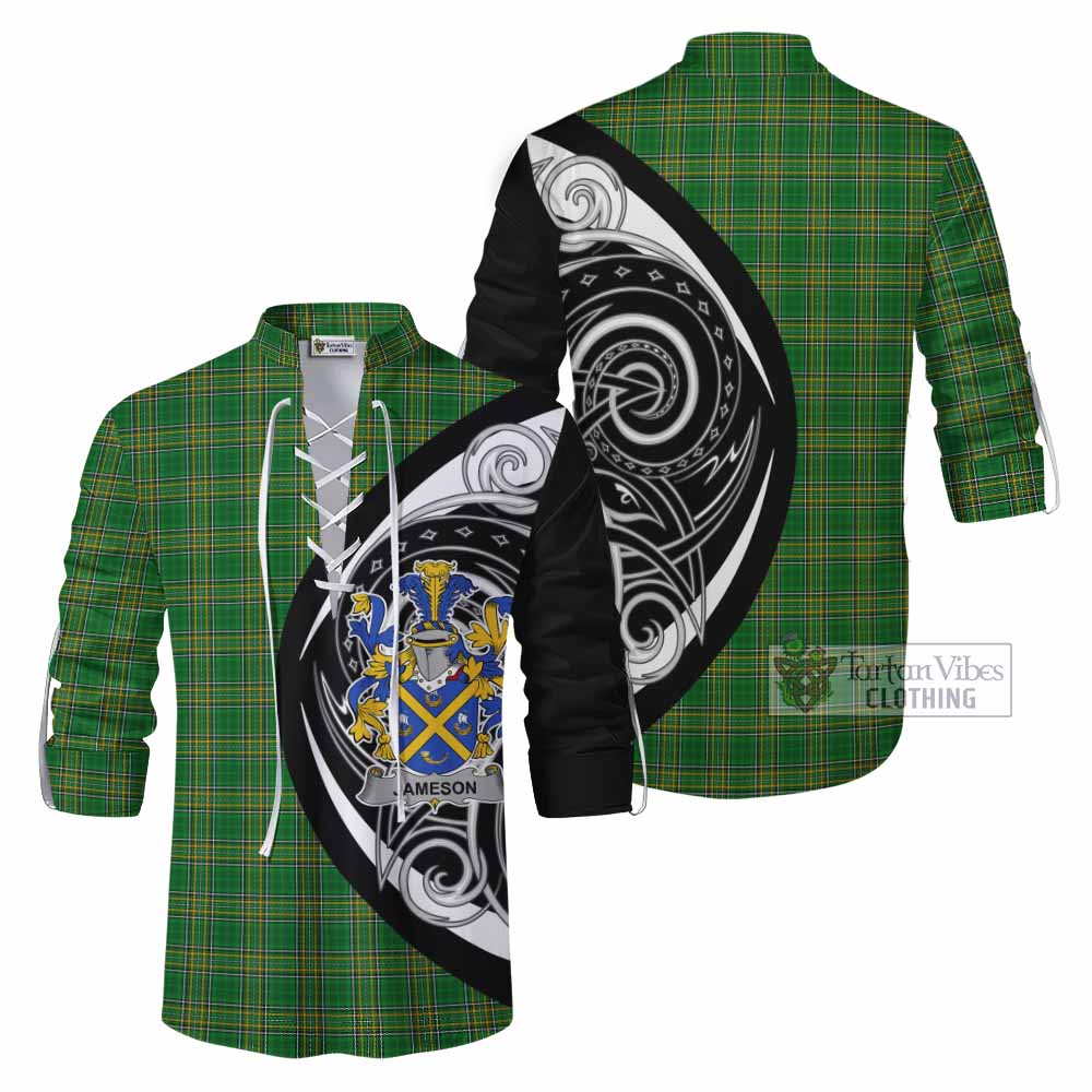 Tartan Vibes Clothing Jameson Irish Clan Ghillie Kilt Shirt Celtic Circle Style