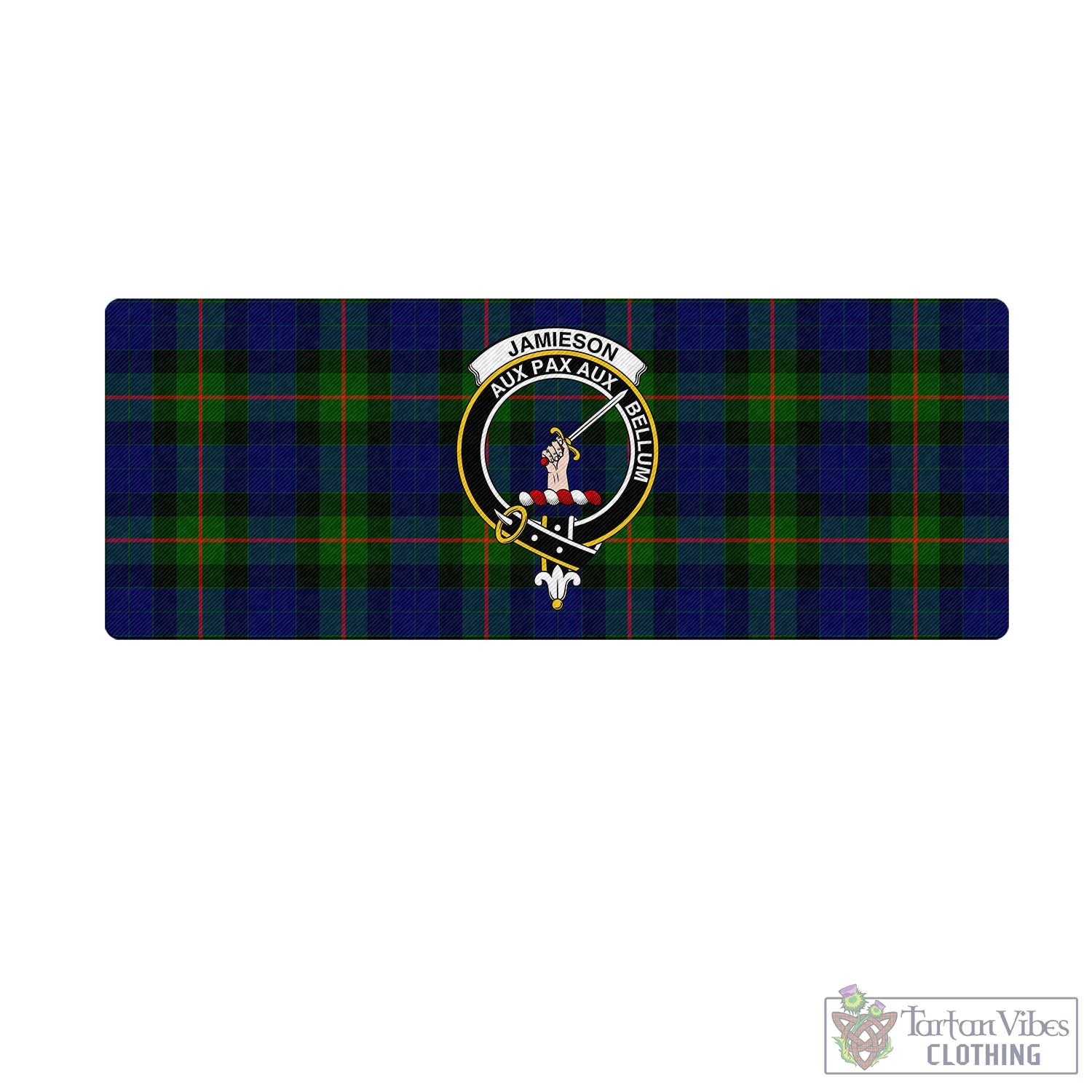 Tartan Vibes Clothing Jamieson Tartan Mouse Pad with Family Crest