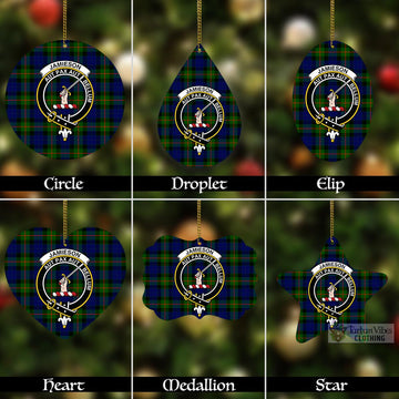 Jamieson Tartan Christmas Aluminium Ornament with Family Crest Aluminium - Tartan Vibes Clothing
