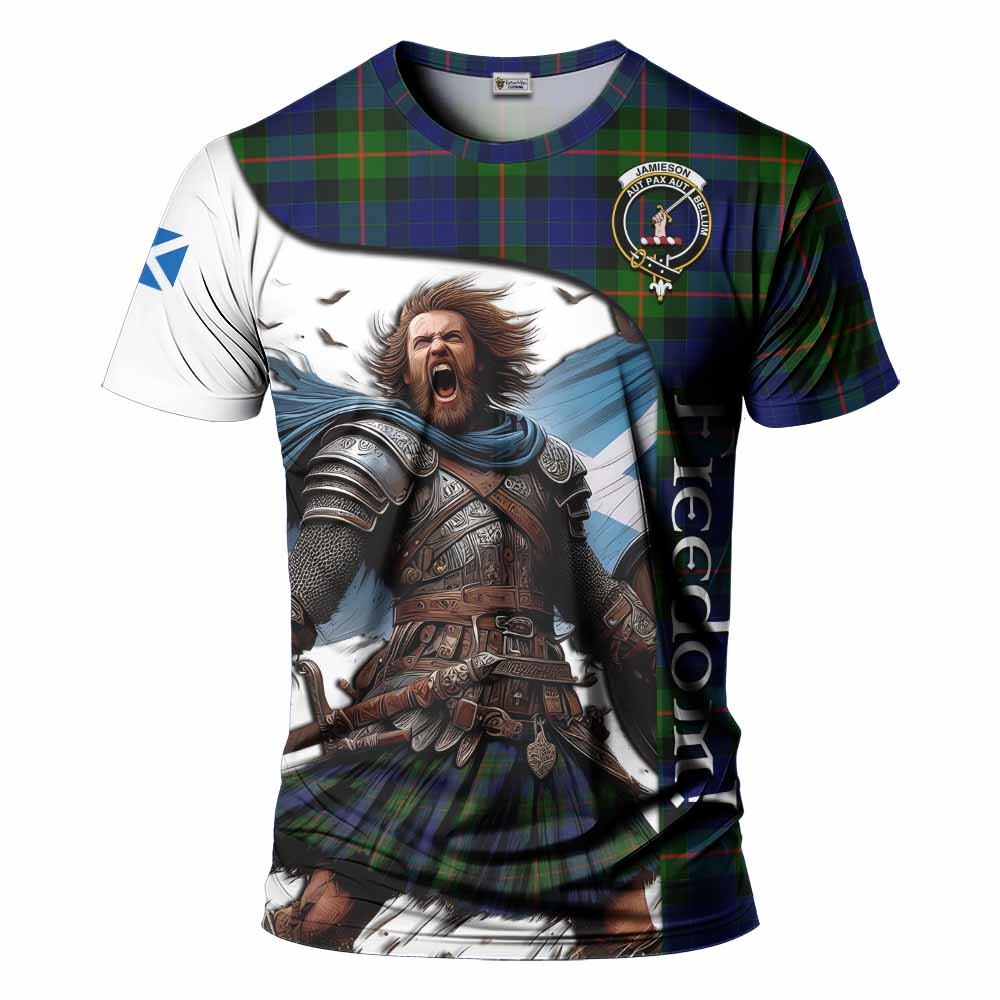 Jamieson Crest Tartan T-Shirt Inspired by the Freedom of Scottish Warrior Kid's Shirt - Tartan Vibes Clothing
