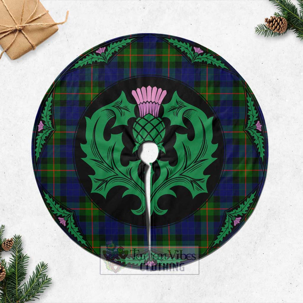 Jamieson Tartan Christmas Tree Skirt Scottish Thistle Style Casual Tree Skirts - Tartan Vibes Clothing