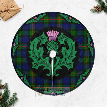 Jamieson Tartan Christmas Tree Skirt Scottish Thistle Style Casual Tree Skirts - Tartan Vibes Clothing