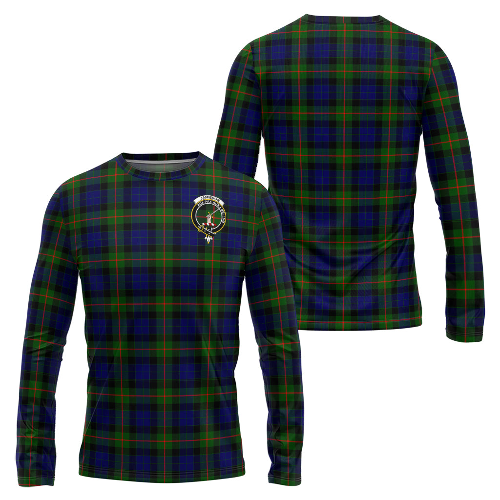 Jamieson Tartan Long Sleeve T-Shirt with Family Crest Unisex - Tartan Vibes Clothing