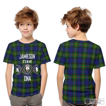 Jamieson Tartan Kid T-Shirt with Family Crest DNA In Me Style Youth XL Size14 - Tartan Vibes Clothing