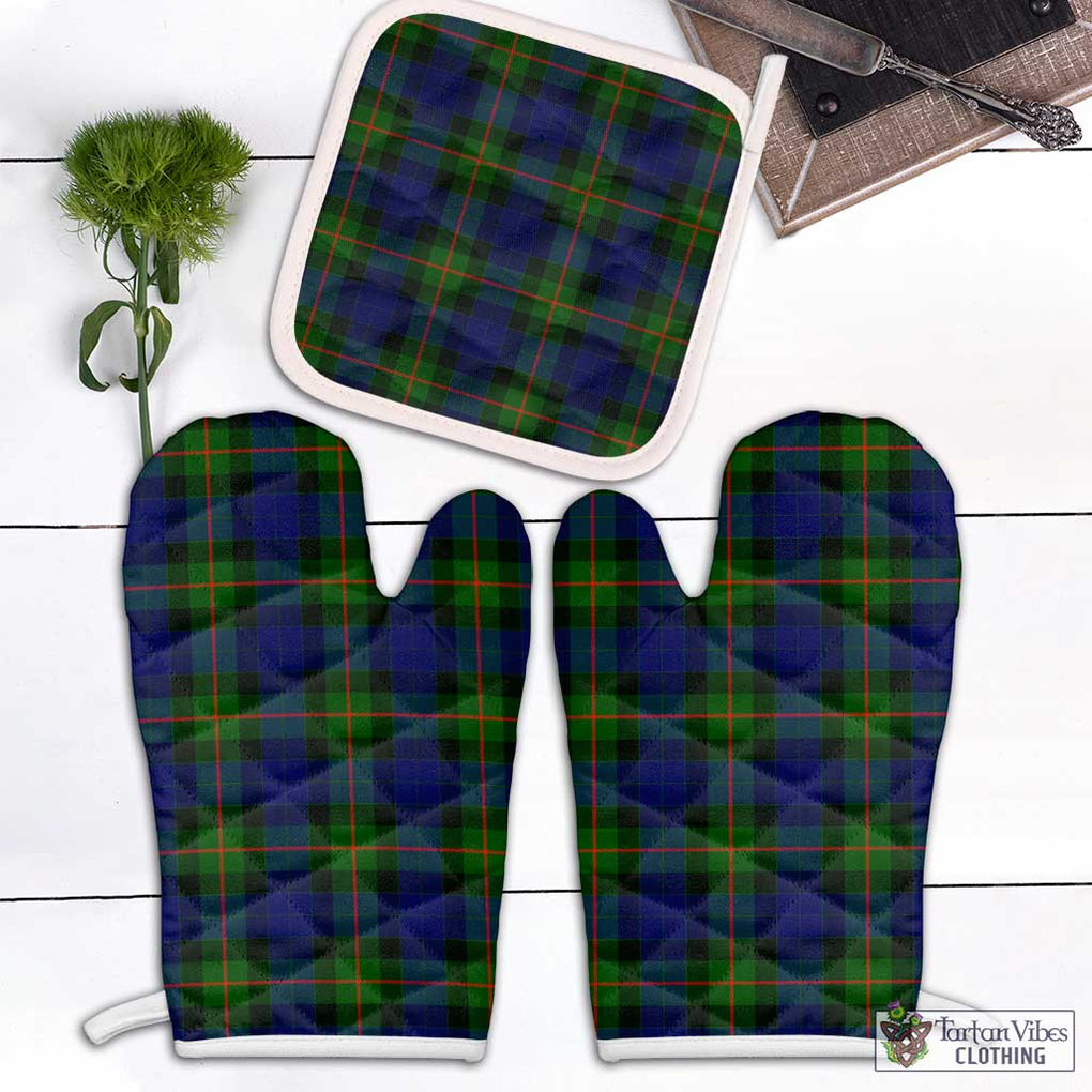 Jamieson Tartan Combo Oven Mitt & Pot-Holder Combo 2 Oven Mitt & 1 Pot-Holder Black - Tartan Vibes Clothing