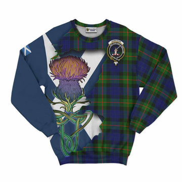 Jamieson Tartan Family Crest Sweatshirt Scottish Thistle Celtic Inspired Unisex - Tartan Vibes Clothing