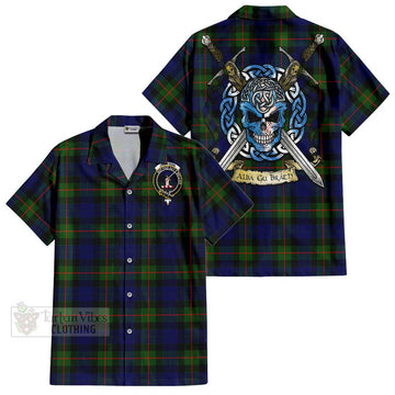 Jamieson Tartan Hawaiian Shirt with Family Crest Celtic Skull Style Kid - Tartan Vibes Clothing