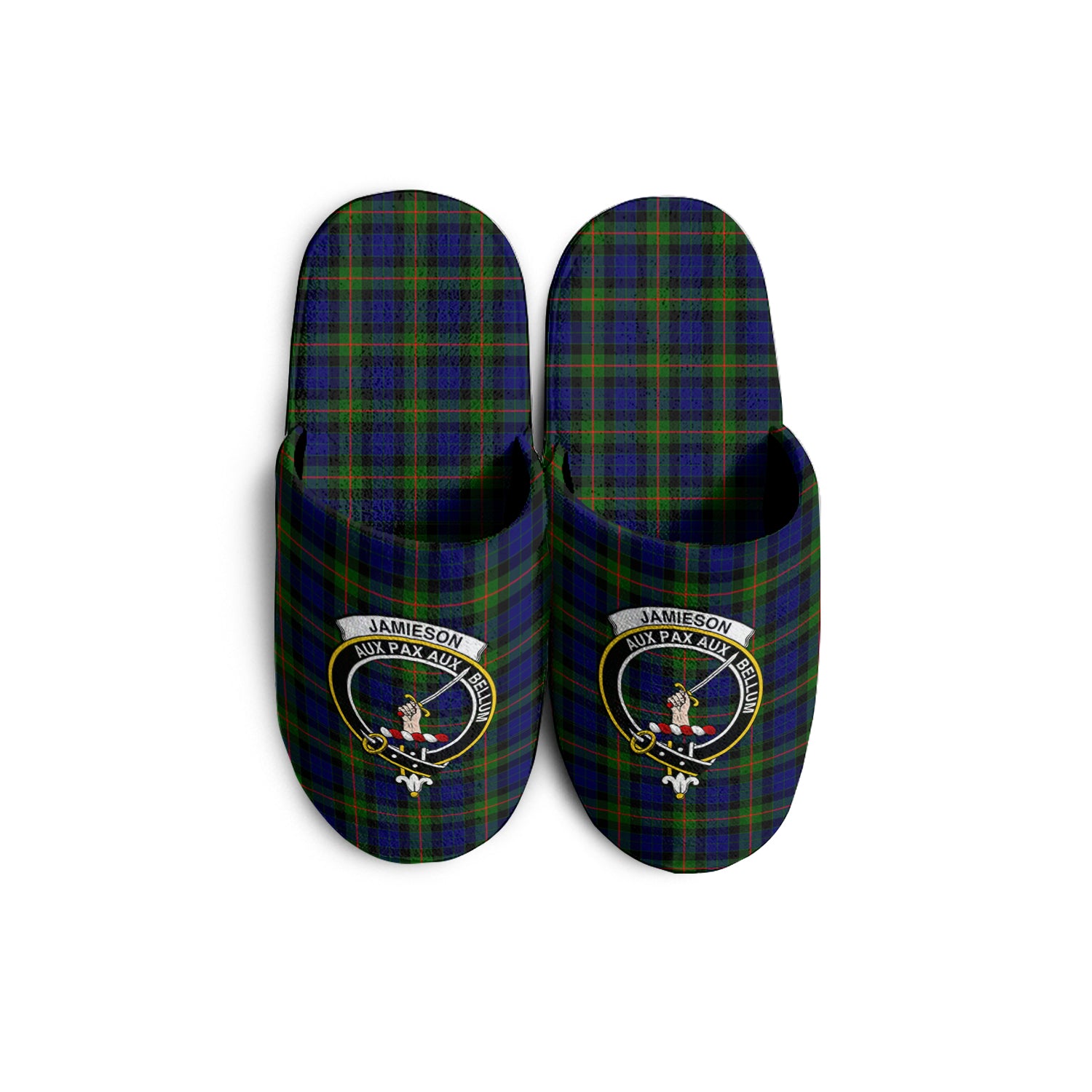 Jamieson Tartan Home Slippers with Family Crest KIDS - Tartan Vibes Clothing