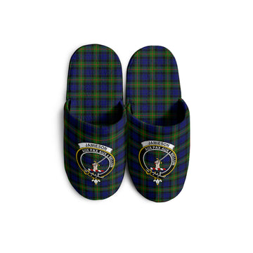 Jamieson Tartan Home Slippers with Family Crest KIDS - Tartan Vibes Clothing
