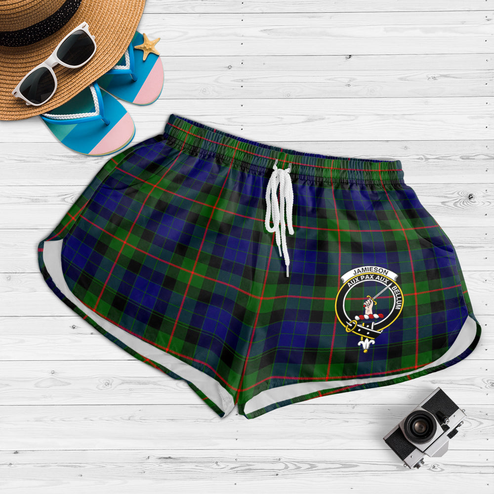 Jamieson Tartan Womens Shorts with Family Crest 4XL - Tartan Vibes Clothing