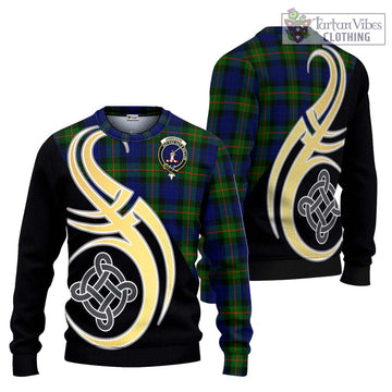 Jamieson Tartan Ugly Sweater with Family Crest and Celtic Symbol Style Unisex - Tartan Vibes Clothing