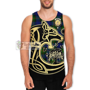 Jamieson Tartan Men's Tank Top with Family Crest Celtic Wolf Style Men - Tartan Vibes Clothing