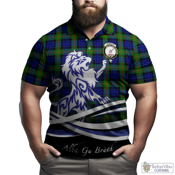 Jamieson Tartan Polo Shirt with Alba Gu Brath Regal Lion Emblem Kid - Tartan Vibes Clothing