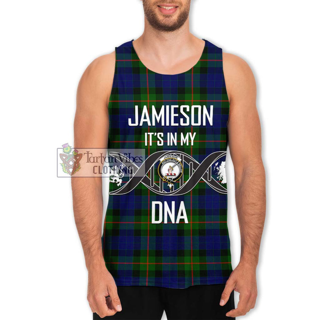 Jamieson Tartan Men's Tank Top with Family Crest DNA In Me Style Men - Tartan Vibes Clothing