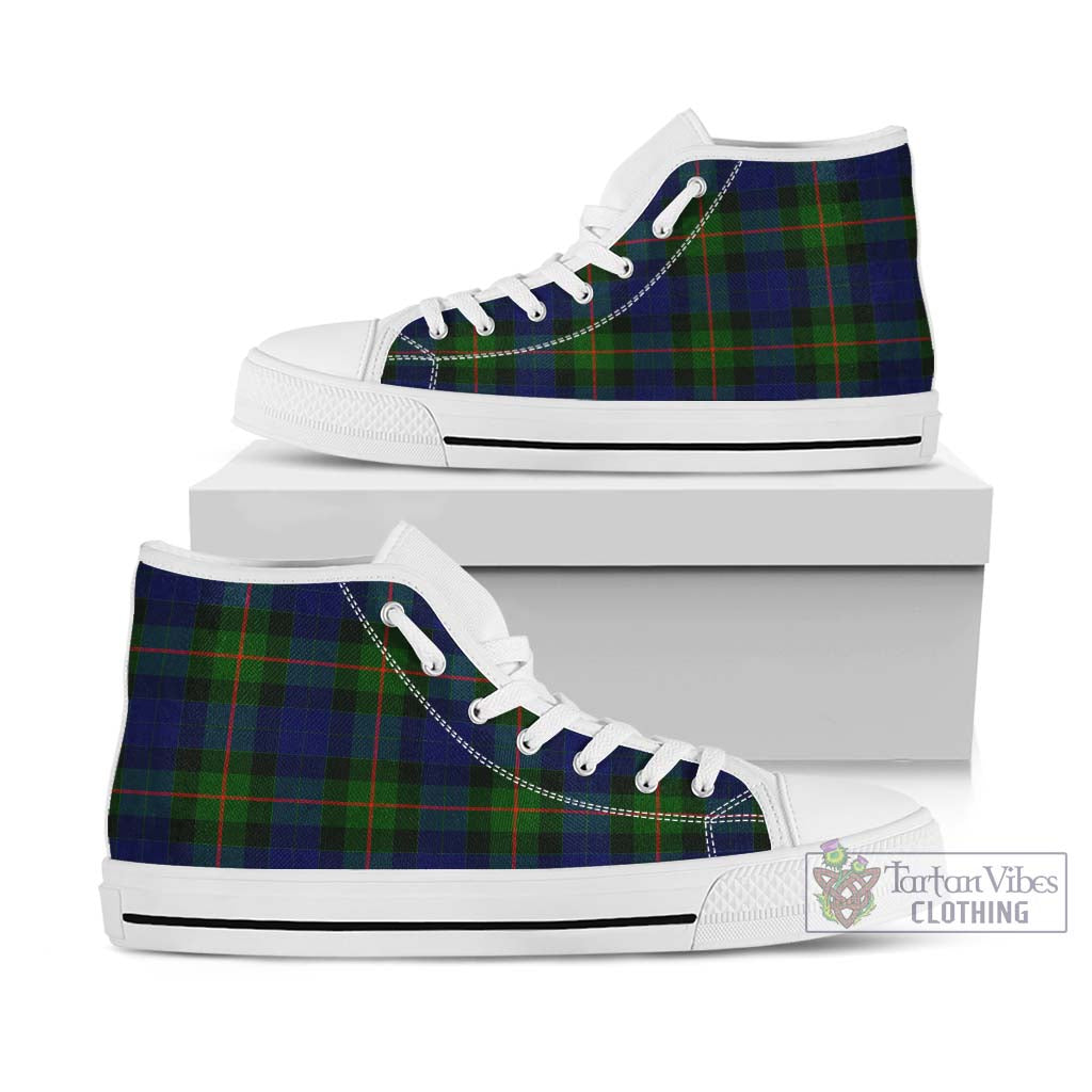 Jamieson Tartan High Top Shoes Kid High Top - White Sole - Tartan Vibes Clothing