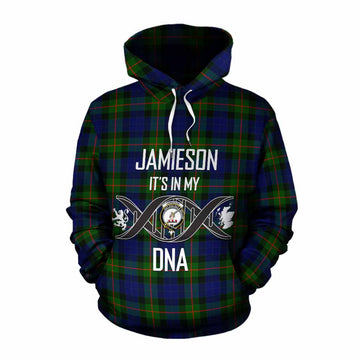 Jamieson Tartan Cotton Hoodie with Family Crest DNA In Me Style Pullover Hoodie XS - Tartan Vibes Clothing