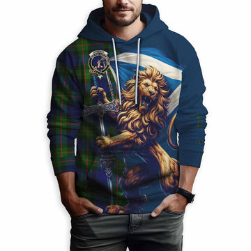 Jamieson Tartan Family Crest Hoodie with Scottish Majestic Lion Zip Hoodie - Tartan Vibes Clothing