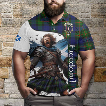 Jamieson Crest Tartan Polo Shirt Inspired by the Freedom of Scottish Warrior Kid - Tartan Vibes Clothing