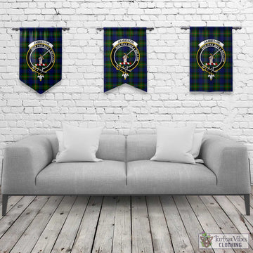 Jamieson Tartan Gonfalon, Tartan Banner with Family Crest Rectangle - Tartan Vibes Clothing